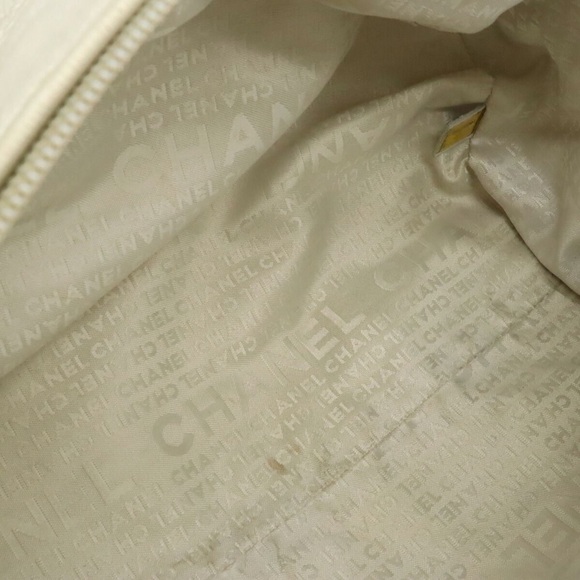 CHANEL CC Wild Stitch Hand Bag Leather Gold Rare 240726T - Picture 2 of 3